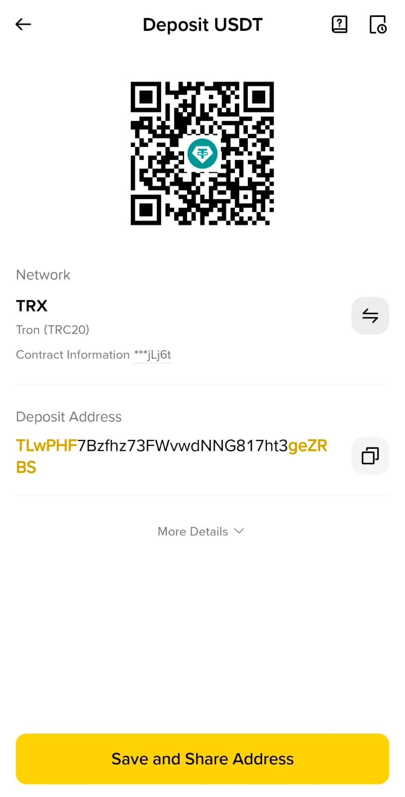USDT TRC20 QR Code